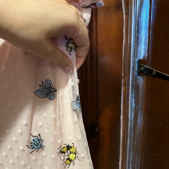 Betsey Johnson Pink Polka Dot Bug Midi Dress - Picture 5 of 9